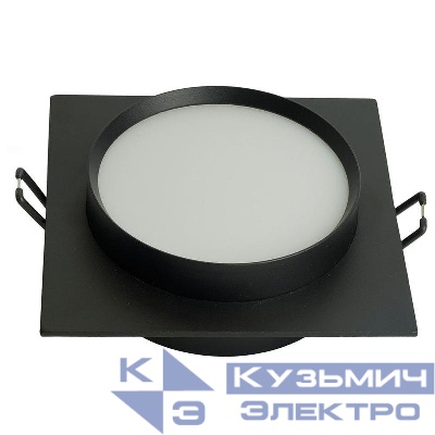 Светильник DL506 15Вт 230В GX53 потолочн. встраив. квадрат без лампы черн. FERON 51357