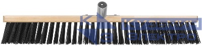 Щетка уличная деревянная жесткая щетина металлическая тулейка под углом 5-ти рядная 600мм КУРС 68051