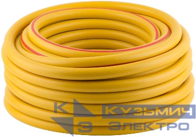 Шланг поливочный трехслойный армированный 3/4дюймх2.2ммх25м желт. КУРС 76318