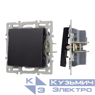 Механизм выключателя одноклавишный проходной SWT-MKP1-PL-BK (250В 16А) Arlight 043715