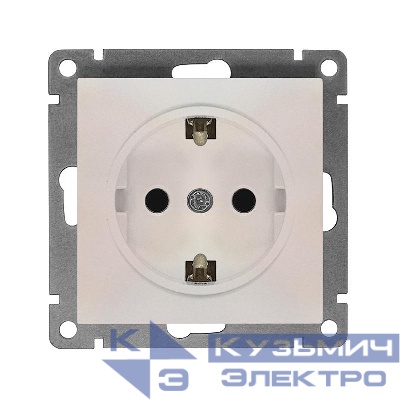 Розетка 1-м СП Афина 16А IP20 с заземл. механизм жемчуж. Universal A0028-OBr