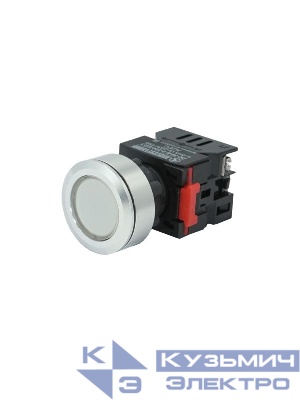 Лампа индикаторная ЛС-30-Б-2-220-65У1 светодиодная матрица d30мм 220В AC/DC IP65 бел. Электротехник ET020023