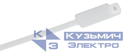 Хомут 4.8х190мм P6.6 маркерный бел. (уп.100шт) IEK UHH14-D048-190-100-K01