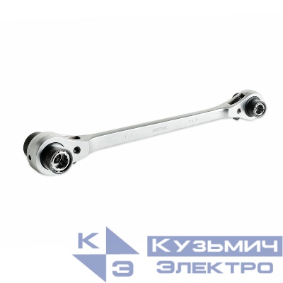 Ключ накидной трещоточный 8х10х12х13х14х17х19х21мм реверсивный (23712) SHTOK 376582