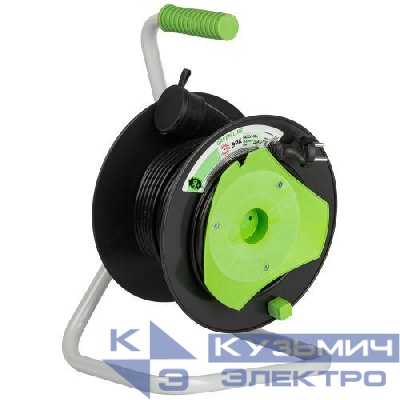 Удлинитель на пластик. катушке 1х30м без заземл. GAZ-2x1-30m Greenline ПВС 2х1 Эра Б0065099