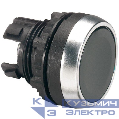 Кнопка с пруж. возвр. с пот. головкой черн. Osmoz Leg 023806