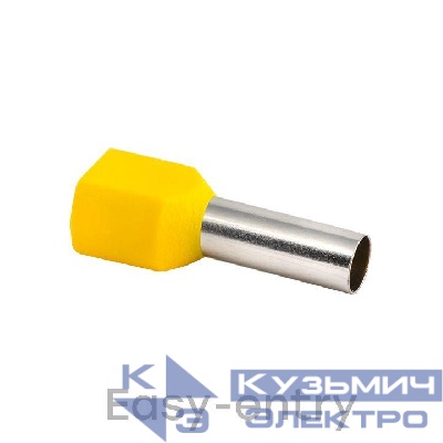 Наконечник штыревой втулочный изол. НШвИ(2) 6.0-14 (уп.50шт) EKF nhvi2-6.0-14