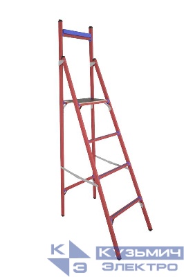 Стремянка диэлектрическая СВД-1.5 с вертикальной опорой стеклопластик. Антиток Д305051