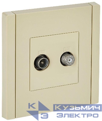 Розетка 2-м TV+SAT FORTE&PIANO FP438 ваниль IEK FP-AF20-O-K10