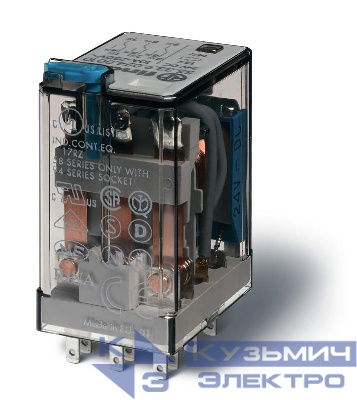 Реле миниатюрное универсальное электромеханич. монтаж в розетку 3CO 10А AgNi 80В DC RTI опции: нет FINDER 553390800000