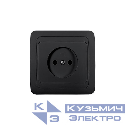 Розетка 1-м CLASSICO 2022B черн. IN HOME 4690612061092