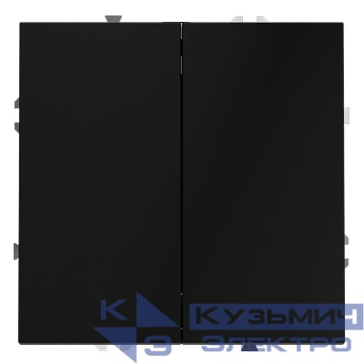 Выключатель 2-кл. СП S70 10А механизм черн. матов. Voltum VLS020108