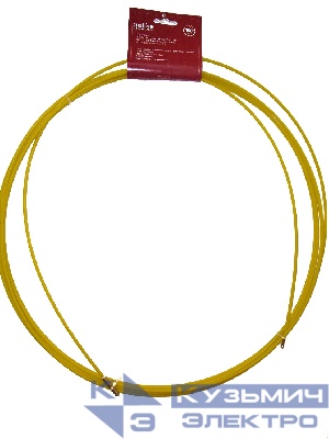 Устройство закладки кабеля (УЗК) 10м, стеклопруток с 1 сменным наконечником, d=4,5мм, желтый, Netko