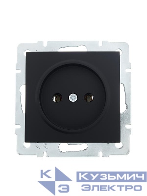 Розетка 1-м СП Vesna без заземл. ПБТ механизм черн. бархат LEZARD 742-4288-121B