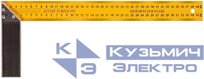 Угольник столярный двусторонняя шкала 400мм MOS 19375М