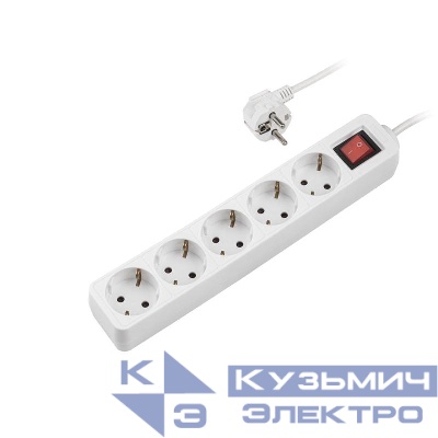 Удлинитель 5х3м с заземл. выкл. защитн. шторки ПВС 3х1 ФАZА 5053052