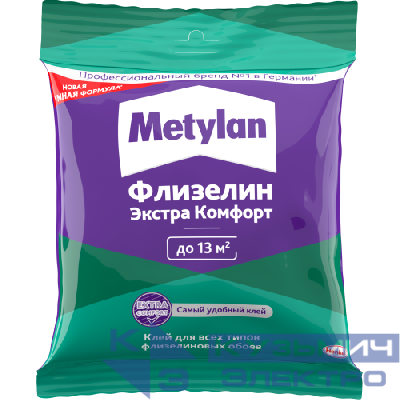 Клей обойный Метилан Флизелин Экстра Комфорт 90г (пакетик) Момент Б0059303