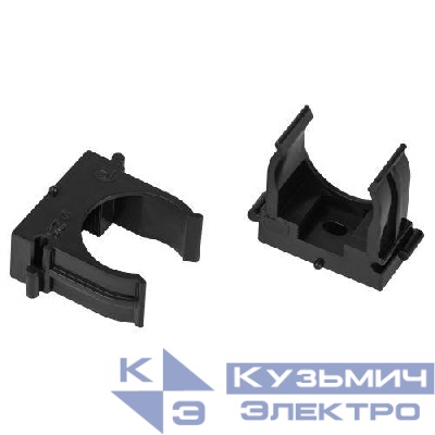 Держатель для труб (клипса) d25мм для прямого монтажа CLIP-25-B-MP черн. (уп.50шт) Эра Б0062031