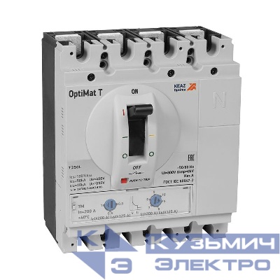 Выключатель автоматический 3п 200А OptiMat T250M TM КЭАЗ 355952
