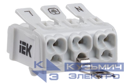 Клемма пружинная соединительная КСПнз3-L+N+PE IEK UKZ-B06-3P-F1-E1-10