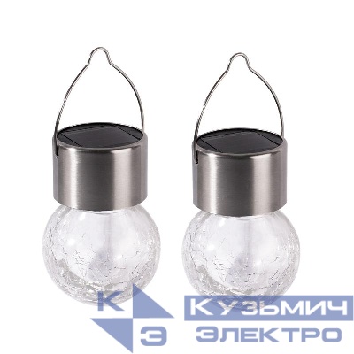 Светильник светодиодный SLR-L02 (комплект из 2х RGB светильников) подвесной на солнечн. батарее IP44 (уп.2шт) ФАZА 5048096