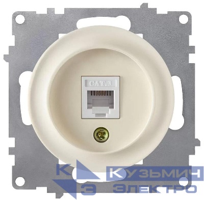 Розетка телефонная 1-м СП Florence RJ11 механизм беж. (1E20601301) OneKeyElectro 2172792