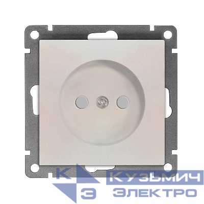 Розетка 1-м СП Афина 16А IP20 без заземл. защ. шторки механизм жемчуж. Universal A0047-OBr