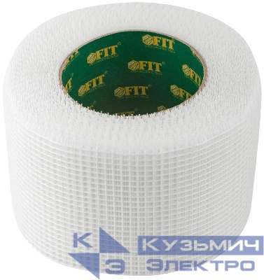 Лента стеклотканевая клейкая 100ммх45м FIT 11447