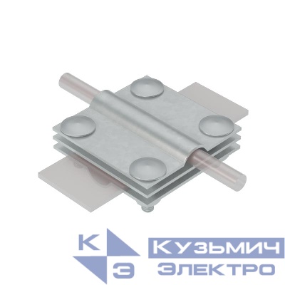 Соединитель крестообразный 3XS-D5-12-B40 HD для прутка d5-12мм и полосы до 40мм с 3 пластинами сталь гор. оцинк. КМ MA0023