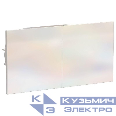 Розетка 2-м СП AtlasDesign 16А IP20 с заземл. защ. шторки со сдвижн. крышкой в сборе жемчуж. SE ATN000428