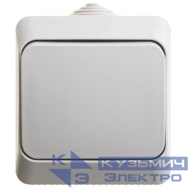 Выключатель кнопочный 1-кл. ОП Этюд 10А IP44 10AX с самовозвратом сер. SE KA10-041C