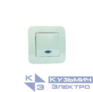Выключатель 1-кл. СП Lillium N 10А IP20 с подсветкой бел. Makel 55021