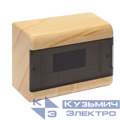 Щиток ОП Тусо 9мод. с прозр. двер. 222х160х93мм IP40 сосна на светл. основе Ruvinil 68029-27М