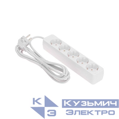Удлинитель 5х3м с заземл. 3х0.75 бел. PROCONNECT 13-4212