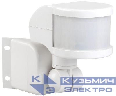 Детектор движения ДД 018 1100Вт угол обз. 270град. 2 полюс. дальн. 12м IP44 бел. IEK LDD10-018B-1100-001