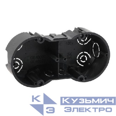 Коробка установочная КУТ 2-х местная 141х70х45мм для твердых стен саморез. IP20 Эра Б0047213
