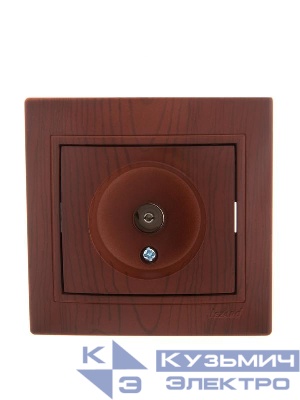 Розетка телевизионная оконечная TV Mira вишня LEZARD 701-0601-130