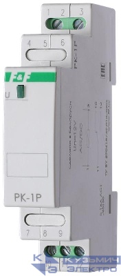 Реле промежуточное PK-1P/Un (монтаж на DIN-рейке 35мм 12В AC/DC 16А перекл.) F&F EA06.001.001