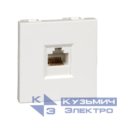 Розетка компьютерная 1-м W45 RJ45 кат.5E для кабель-канала механизм бел. SE RIN-144K5E-B
