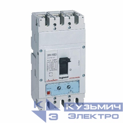 Выключатель автоматический 3п 630А 36кА DRX630 термомагнитн. настраив. расцеп. Leg 667653