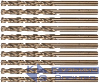 Набор сверл по металлу Profi 5.5х93мм с кобальтом 5проц. (уп.10шт) Cutop 48-55-10