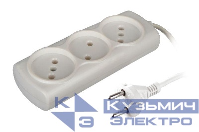 Удлинитель без заземления Si 3 x5 модель Р16-010 5м 6А 1300Вт Volsten 13610