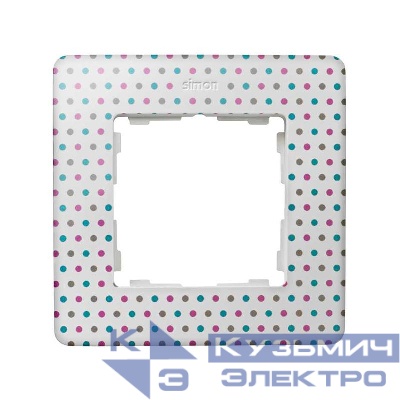 Рамка 1-м Simon82 Detail бел. точки Simon 8200610-210