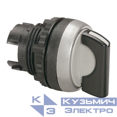 Переключатель 2полож. ручка с возвр. в "0" 45град. (0-1) 11-1час черн. Osmoz Leg 023909