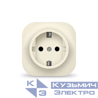 Розетка 1-м ОП 16А IP20 с заземл. сл. кость IONICH 1433