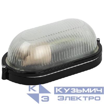 Светильник НБП 04-60-001 1х60Вт E27 IP54 акватермо алюм./стекло овал черн. Эра Б0063879