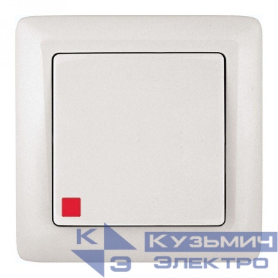 Выключатель 1-кл. СП Хит 6А IP20 250В с подсветкой бел. SE VS16-135-B