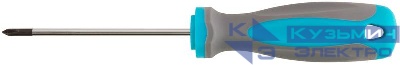Отвертка CrV сталь прорезиненная ручка PH0х75мм MOS 53701М