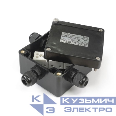 Коробка огнестойкая взрывозащ. КВО 2 ввода под углом 90град. 0.75-1.5кв.мм армамидная антистатическая черн. Спецприбор Промрукав PR08.15605