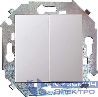 Выключатель 2-кл. СП Simon 15 16А IP20 винтов. зажим механизм бел. Simon 1591398-030